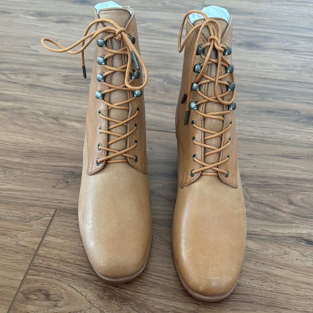 Christy Dawn Tan Ankle Boots - Picture 2 of 6